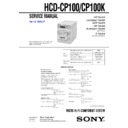 Sony HCD-CP100, HCD-CP100K Service Manual