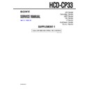hcd-cp33 service manual