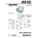 Sony HCD-CQ1 (serv.man2) Service Manual