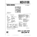 Sony HCD-D108, LBT-D108CD Service Manual