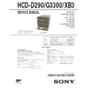 Sony HCD-D290, HCD-G3300, HCD-XB3, HCD-XB30, LBT-D290, LBT-G3300, LBT-XB3, LBT-XB3S Service Manual
