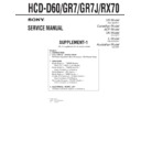 hcd-d60, hcd-gr7, hcd-gr7j, hcd-rx70 service manual