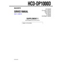 Sony HCD-DP1000D (serv.man2) Service Manual