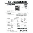 Sony HCD-DR3, HCD-DR330, HCD-XB200, LBT-DR3, LBT-DR330, LBT-XB200 Service Manual