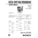 Sony HCD-DR7AV, HCD-XB800AV, LBT-DR7AVS Service Manual