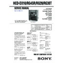 Sony HCD-DX10, HCD-RG20, HCD-RG30T, HCD-RG4SR, MHC-DX10, MHC-RG20, MHC-RG30T, MHC-RG4SR Service Manual