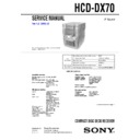 Sony HCD-DX70 Service Manual