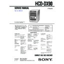 Sony HCD-DX90, MHC-DX90 Service Manual