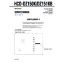 hcd-dz150k, hcd-dz151kb service manual