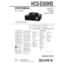 Sony HCD-E300HD, NAS-E300HD Service Manual
