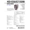 Sony HCD-EC55, HCD-EC77, HCD-GX99, MHC-EC55, MHC-EC77, MHC-GX99 Service Manual