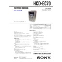 hcd-ec70, mhc-ec70 service manual