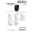hcd-ecl5 service manual