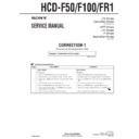 Sony HCD-F100, HCD-F50, HCD-FR1M Service Manual
