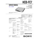 hcd-fc7 service manual