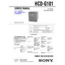 Sony HCD-G101, MHC-G101 Service Manual