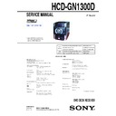 Sony HCD-GN1300D, MHC-GN1300D Service Manual