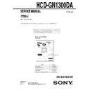 Sony HCD-GN1300DA Service Manual