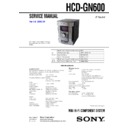 Sony HCD-GN600, MHC-GN600 Service Manual