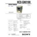 hcd-gnx100 service manual