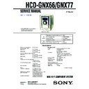 Sony HCD-GNX66, HCD-GNX77, MHC-GNX66, MHC-GNX77 Service Manual