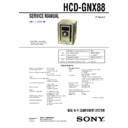 Sony HCD-GNX88, MHC-GNX88 Service Manual