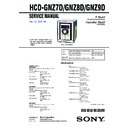 Sony HCD-GNZ7D, HCD-GNZ8D, HCD-GNZ9D, MHC-GNZ7D, MHC-GNZ8D, MHC-GNZ9D Service Manual