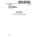 Sony HCD-GPX3G (serv.man2) Service Manual