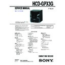 Sony HCD-GPX3G Service Manual