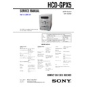 hcd-gpx5 service manual