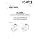 Sony HCD-GPX9 Service Manual