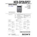 Sony HCD-GPZ6, HCD-GPZ7 Service Manual