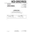 Sony HCD-GRX2, HCD-RX33 Service Manual