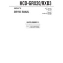 Sony HCD-GRX20, HCD-RXD3 Service Manual