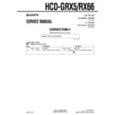 Sony HCD-GRX5, HCD-RX66 Service Manual