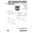 Sony HCD-GRX50, HCD-R770, HCD-RXD7, MHC-GRX50, MHC-R770, MHC-RXD7 Service Manual