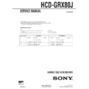 Sony HCD-GRX80J, MHC-GRX80J Service Manual