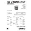 Sony HCD-GRX90AV, HCD-RXD10AV, MHC-GRX90AV Service Manual