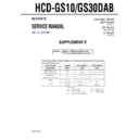 Sony HCD-GS10, HCD-GS30DAB (serv.man2) Service Manual