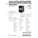 Sony HCD-GTZ4, HCD-GTZ4I, HCD-GTZ5, LBT-GTZ4I, MHC-GTZ4, MHC-GTZ4I, MHC-GTZ5 Service Manual