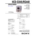 Sony HCD-GX45, HCD-RG440, MHC-GX45, MHC-RG440S Service Manual