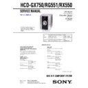 Sony HCD-GX750, HCD-RG551, HCD-RX550, MHC-GX750, MHC-RG551S Service Manual