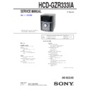 Sony HCD-GZR333IA Service Manual