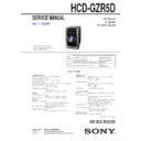 Sony HCD-GZR5D, MHC-GZR5D Service Manual
