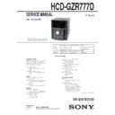 hcd-gzr777d, mhc-gzr777d (serv.man2) service manual