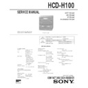 Sony HCD-H100, MHC-C10, MHC-G100 Service Manual