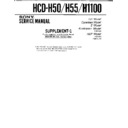 Sony HCD-H1100, HCD-H50, HCD-H55 Service Manual