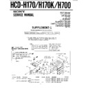 Sony HCD-H170, HCD-H170K, HCD-H700 Service Manual