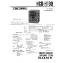 hcd-h190 service manual