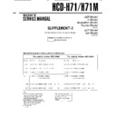 Sony HCD-H71, HCD-H71M (serv.man3) Service Manual